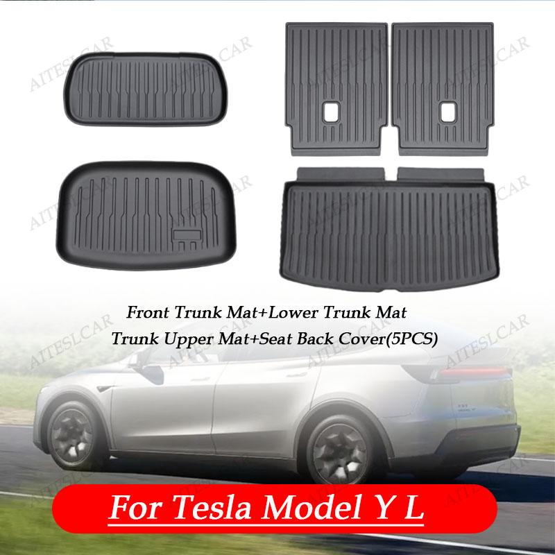 Custom TPE Car Floor Mats For Tesla Model YL Full Coverage Waterproof Anti-slip Durable All Weather Auto Foot Liners Car Interio