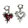 Goth Jewelry Thorns Heart Cross Earrings Drip Oil Rose Flower Earrings For Women Punk Charms Accessories