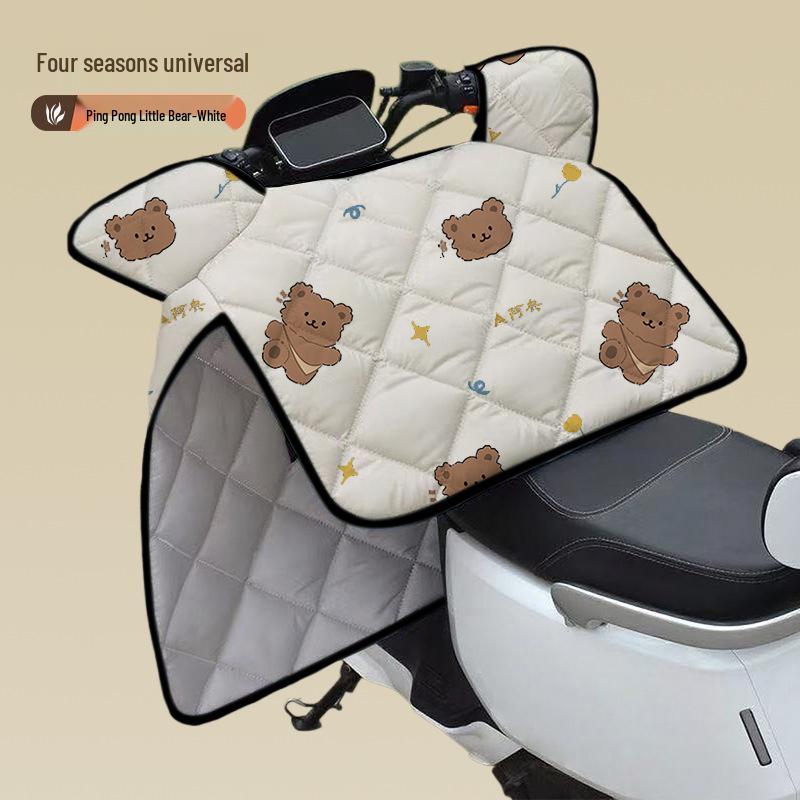 Thickened Fleece-Lined Electric Car & Motorcycle Windshield Quilt: Winter Waterproof Coldproof Cover