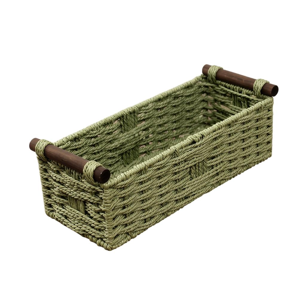 Woven Storage Basket 1 Pack - Decorative for Home Shelf and