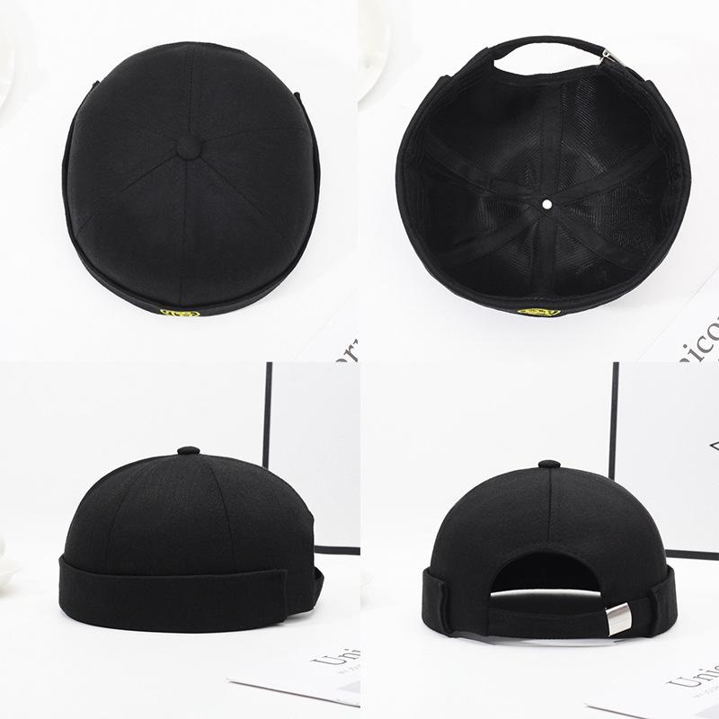 Neue Beanie Melonenmütze Hip-Hop-Stil Street-Trend Vermieterhut Herren Vierjahreszeiten Vielseitig Retro Bestickt Tang-Hut