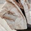 Winter Women's Loose Cotton Coat Loose Leisure Coat Comfort Chic Long Sleeve Hooded Jacket