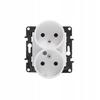 Niloe Step Module White Socket 2X Z/U Screw Terminals 16A 250V 863132