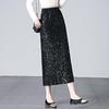 Brand High Waist Slimming Midi Skirt - Spring/Autumn Women's Back Slit Bodycon Style