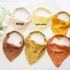 Solid Color Crinkle Cotton Hair Scarf Plain Soft Triangle Bandana Breathable Elastic Headwrap Summer Sun Shade Headwear