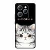 For Infinix Hot 40 Pro Case Hot40 Pro Black Silicone Soft Phone Case For Infinix Hot 40 Pro Back Cover Case 6.78" Cute Cartoon