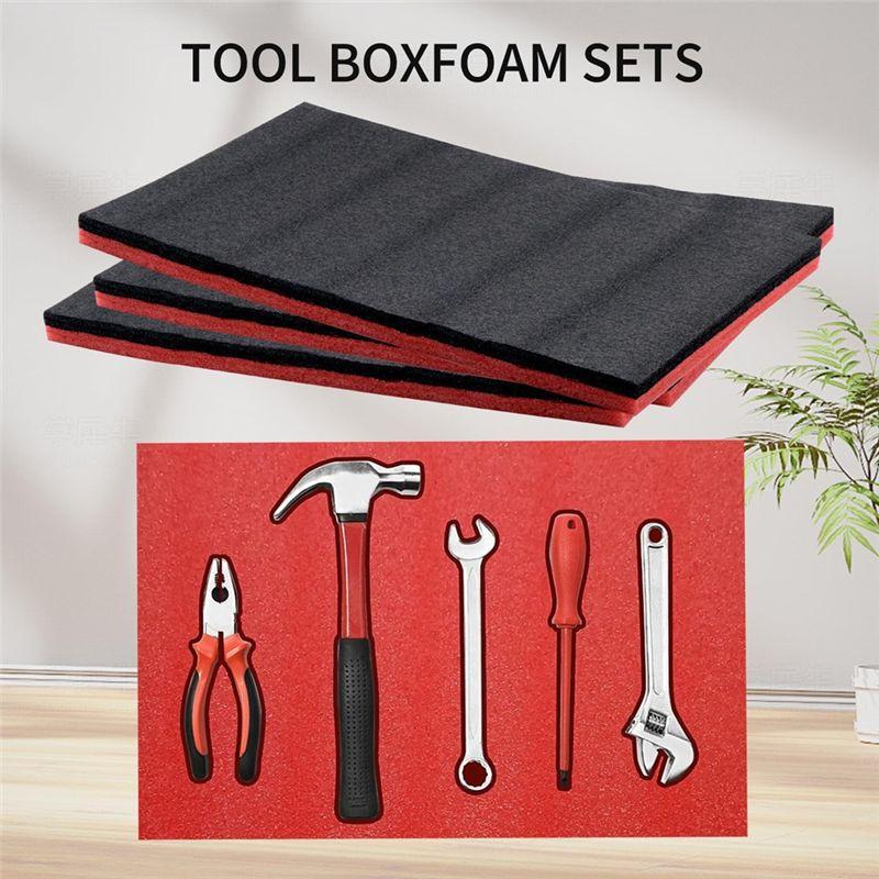 ABUL-Tool Box Foam Insert Tools Organizer,Kaizen Sheets,Polyethylene Storage Sheets For Toolbox Hard Case US Plug