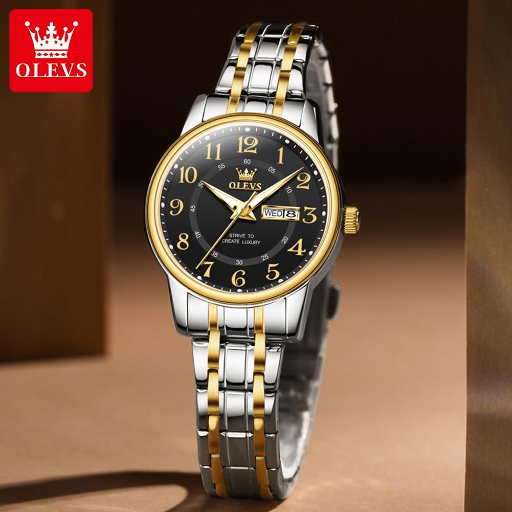 OLEVS 2891 Hot Sales Oem Reloj Wrist Watch Oem Custom Watch Digital Dial Gold Stainless Luxury Woman Sports Quartz Watch