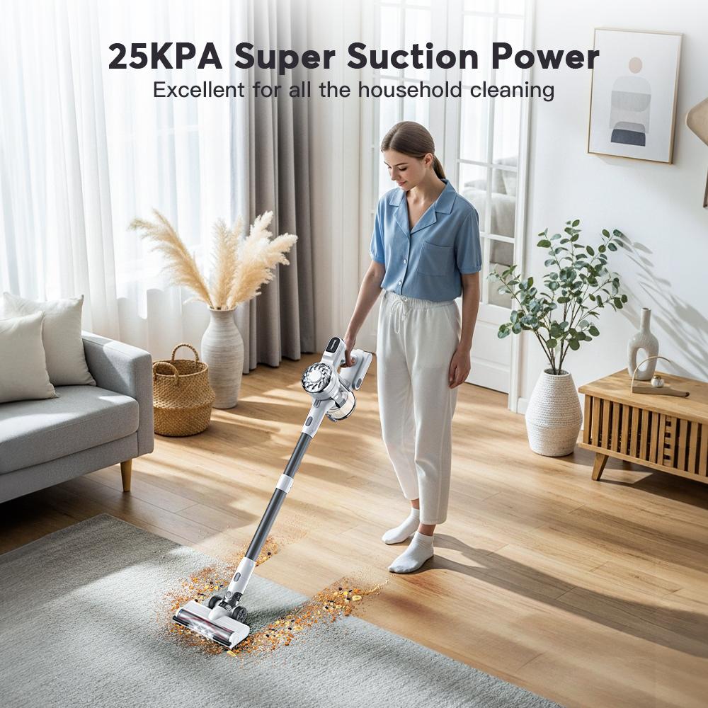 Teendow V08 Pro Cordless Vacuum Cleaner,25kPa Powerful Suction,Handheld Vacuum Cleaner Suitable For Home,2200mAh Battery