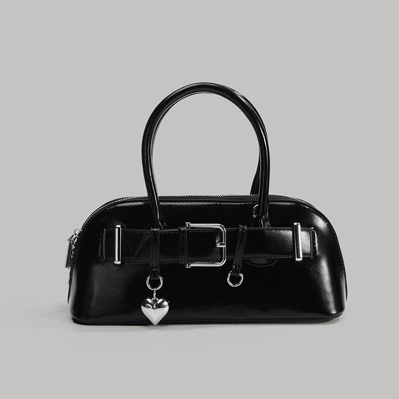 

Новое чувство сумка-тоут женская большой вместимости Sen Mengchun лето нишевый дизайн сумка-мессенджер повседневная сумка-ракушка чёрный