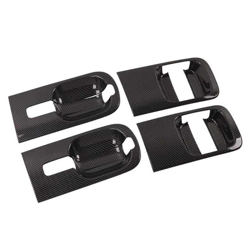 Upgrade For Hyundai Grand Starex H1 I800 2018- ABS Carbon Fiber Door Handle Bowl Cover 6Pcs/Set Car Accessories