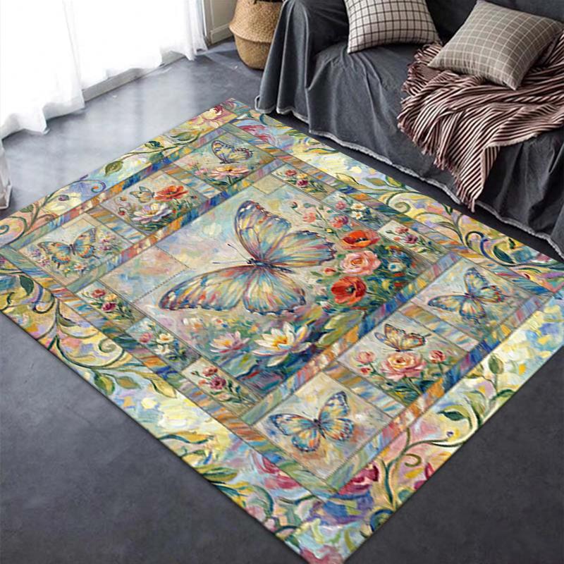 2025 Nieuw Vlinder Decoratie Tapijt Vloerkleed voor Woonkamer Slaapkamer Huis Sofa Decoratie, Kinderen spelen Antislip Vloermat30