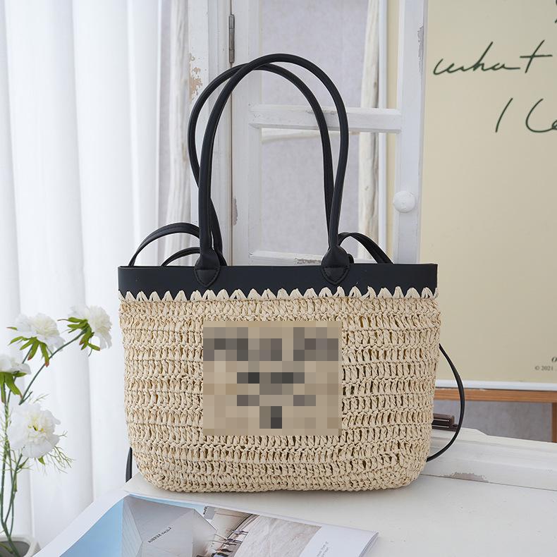 

Women s Handmade Woven Straw Tote Bag - Large, Versatile & Classic Style 26L x 25H x 14W, Adjustable Shoulder Strap брудно-білий