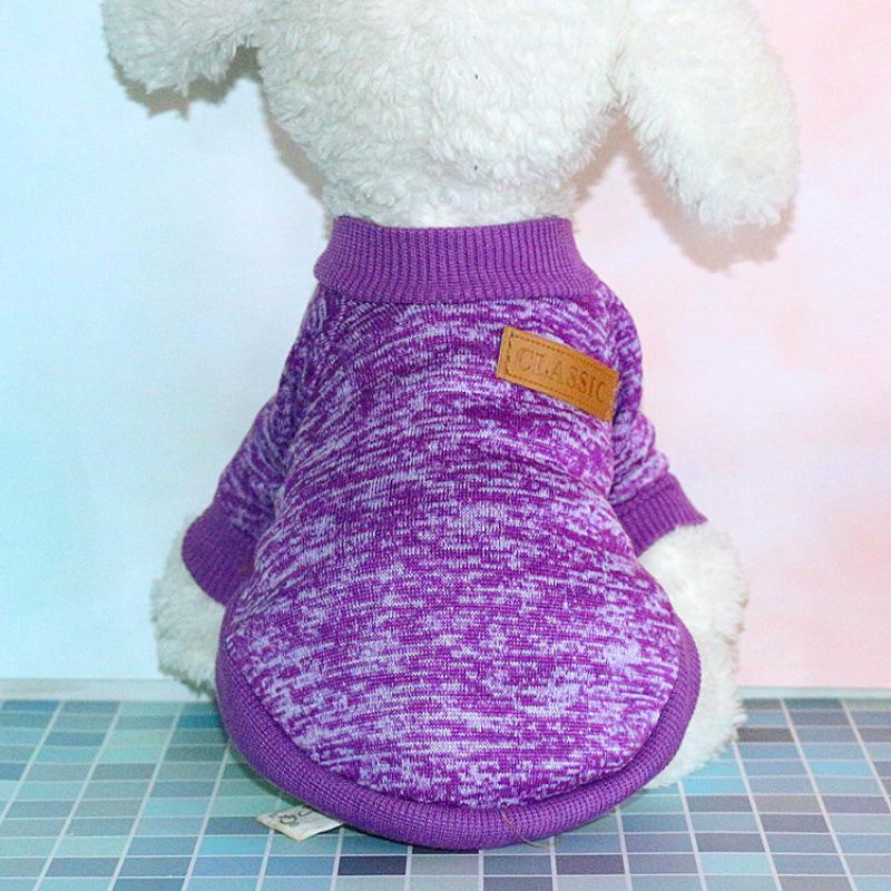 

Fashion Wool Sweater Hoodie for Pets – Teddy Dog & Cat Apparel for Spring, Autumn & Winter Large фіолетовий