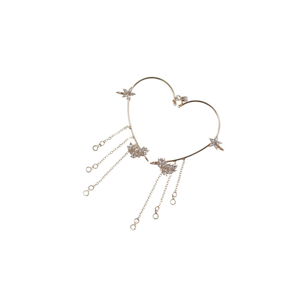 Ear Cuff Tassel Zircon Luxury Ear Bone Clip Girls Earring Korean Style Ear Clip Butterfly Ear Hook