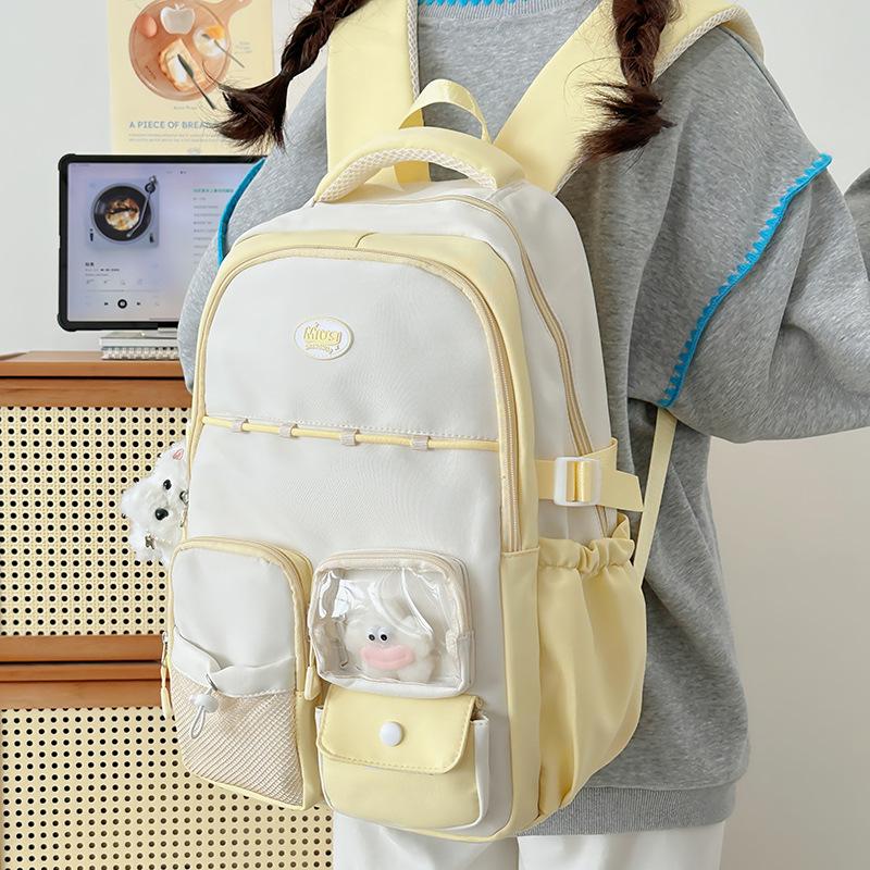 Children's Schoolbags Elementary School Students  Girls' Junior High School Students' Letters and High Looking Backpacks