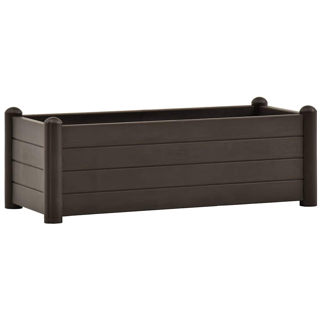 vidaXL Garten-Hochbeet PP Mokka 100x43x35 Cm