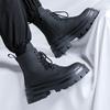 Martin boots men's thick-soled heightening leather shoes 2024 new leather boots medium-top derby boots 3320-R