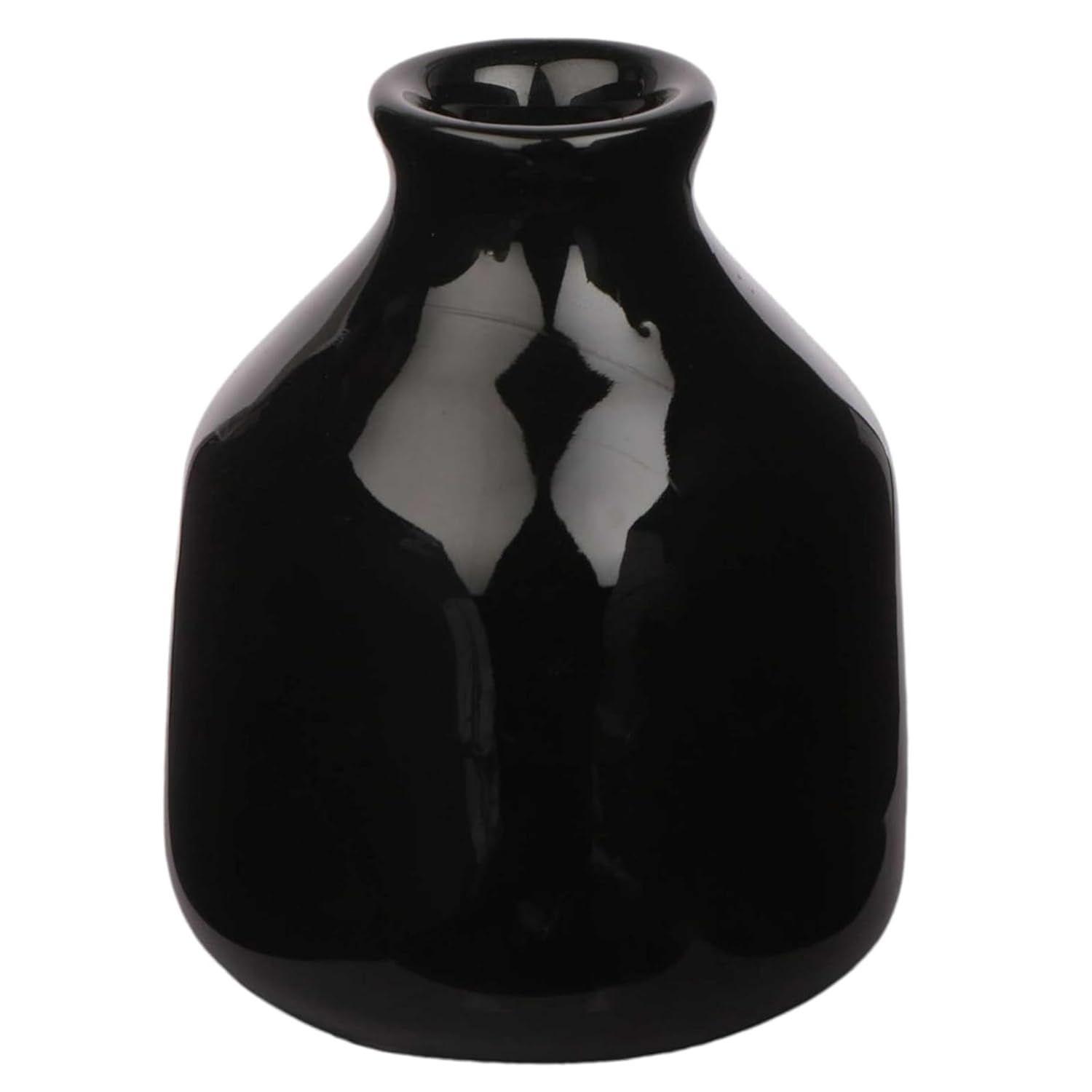 

Керамическая декоративная ваза/горшок для цветов для гостиной, домашний декор без цветов (3,5 дюйма) 3.5 INCH чёрный