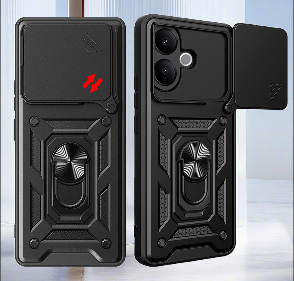 Shockproof Ring Stand Phone Cover For Vivo V60 Lite 4G 5G Case Lens Protection Armor Car Magnetic Holder Funda for VIVO V60Lite
