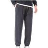 Men Casual Pants Plus Velvet Thicker Drawstring Solid Keep Warm Outwear Ankle-tied Winter Sporty Baggy Trousers Male Fashion