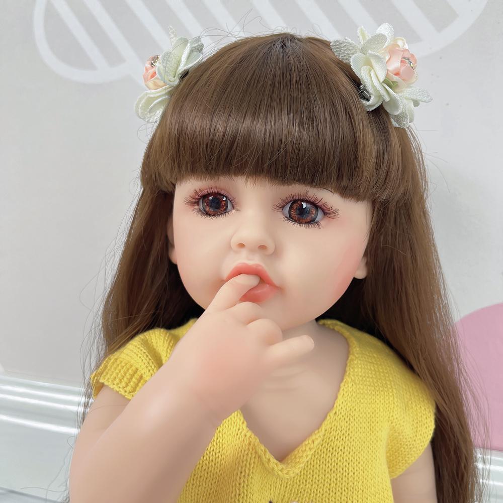 KEIUMI Reborn Doll Waterproof Full Silicone Vinyl Body Girl Bebe Reborn Dolls 55 Cm Birthday Gifts