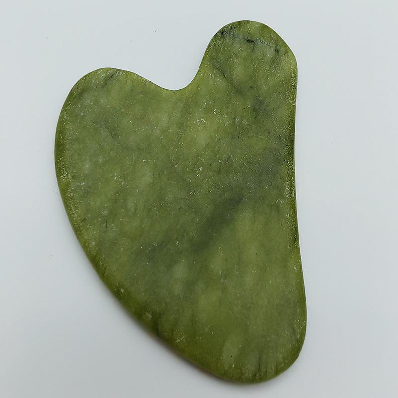 Сердцевидная нефритовая доска Гуаша из розового кварца для массажа лица и тела
