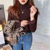 Casual Velvet Warm Pullovers Sweater for Women Fashion Thickened Half High Collar Base Autumn Sweaters Women Solid Slim Fit Plush Winter Jumpers 25613