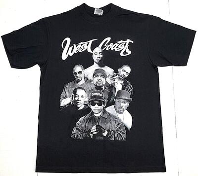 WEST COAST Rappers T-shirt Hip Hop Rap 2Pac Tupac NWA Men's Tee
