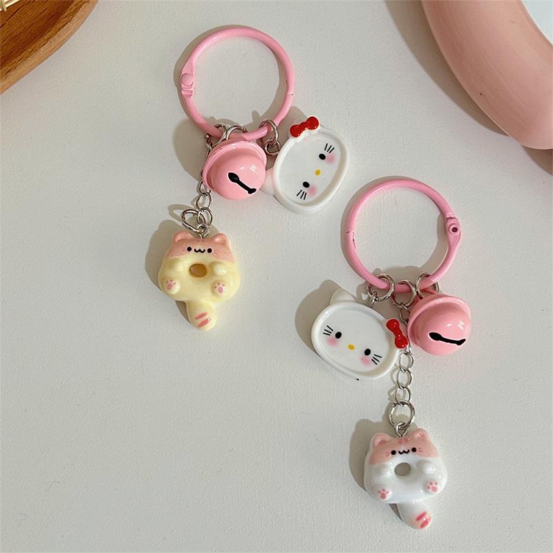 Cute Cartoon Doughnut Keychain For Women Girls Funny Kawaii Pendant Keyring  Backpack Decoration Accessories Gifts