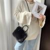 Luxury Faux Fur Ladies Square Shoulder Bags Winter Fluffy Female Crossbody Bag Soft Furry Plush Women's Small Handbags Purse