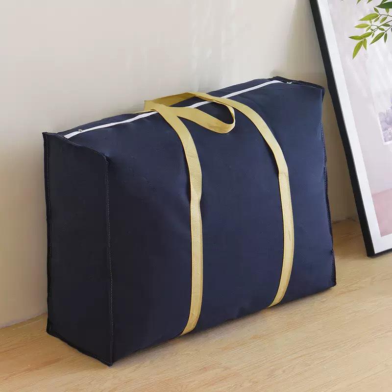 

Large Capacity Cotton Quilt Storage & Compression Bag - Dustproof Moving Bag for Clothes S: 48x30x25cm, 100g темно-синього кольору