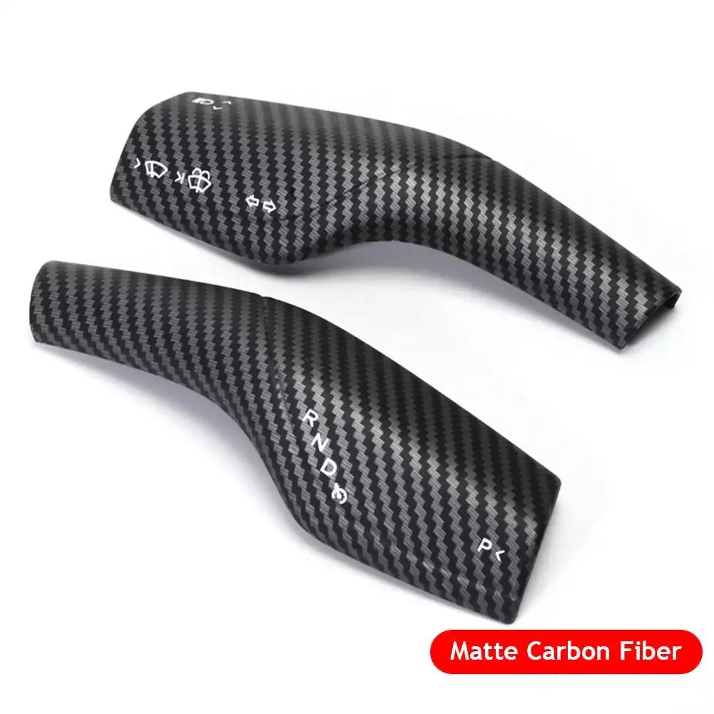 1Pair Car Gear Shift Cover Steering Lever Handle Protection Shifter Shell Shift Knob Cover Accessories For Tesla Model 3 Y