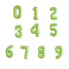 32inch Green Number Balloon Digital 0 1 2 3 4 5 6 7 8 9 Aluminum Foil Ballon for Kids Birthday Party Decoration Safari Wild One
