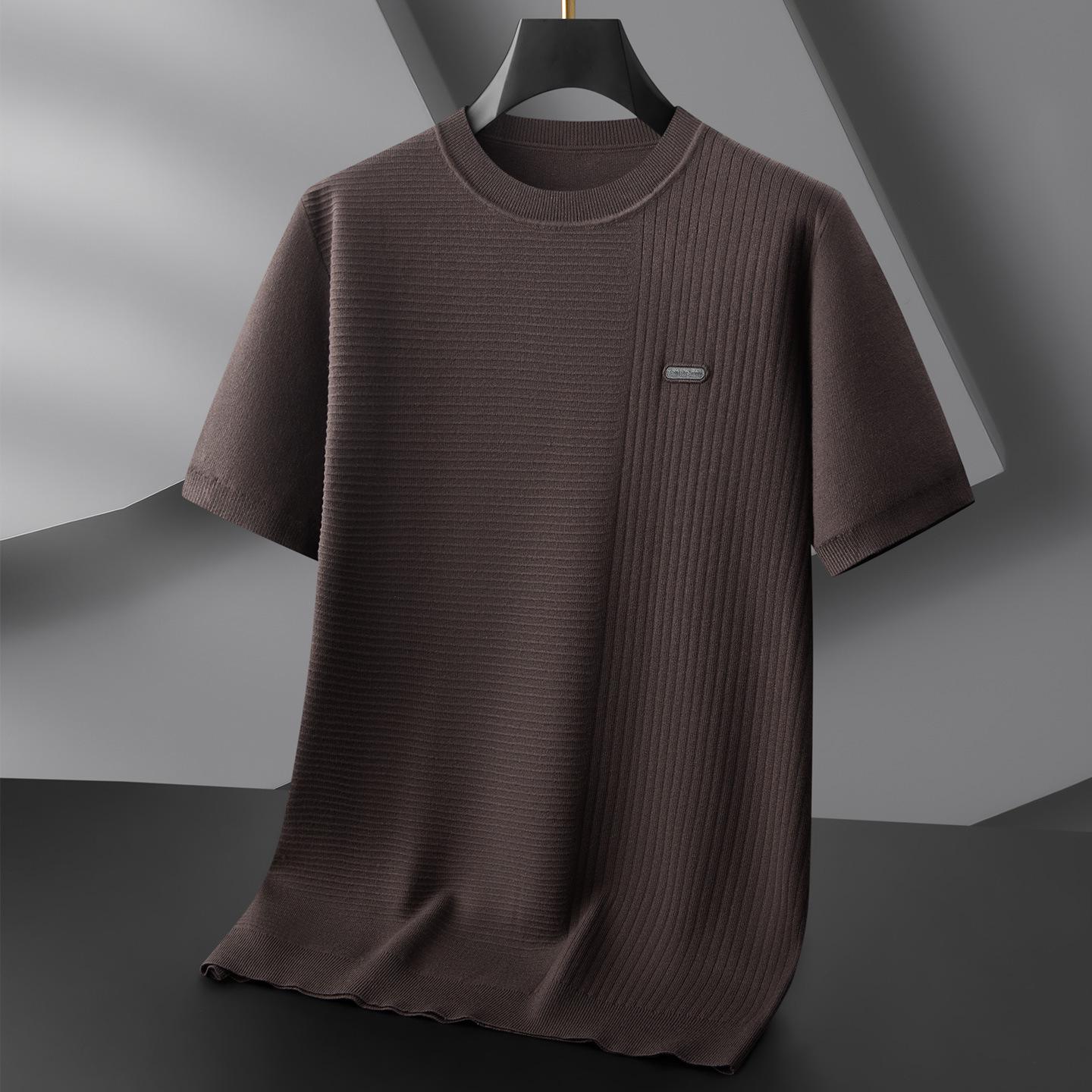 Fat Brother 2025 SpringAutumn Plus Size Men s Jacquard Rhinestone Round Neck Knit Top 6XL красныйбагровый 3580₽