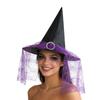 Women's Adult Witch Hat with and Tulle for Halloween Costume Party