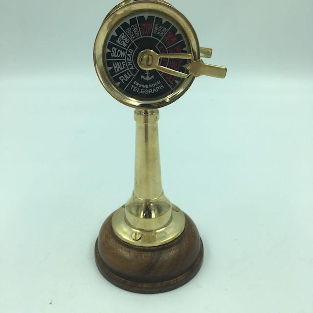7" Brass Ship Engine Telegraph - Nautical Antique Gift for Collectors - Engraved