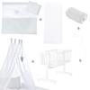 ROBA Complete Crib "Heartbreaker" with Locking Function - 40 X 90 Cm - White