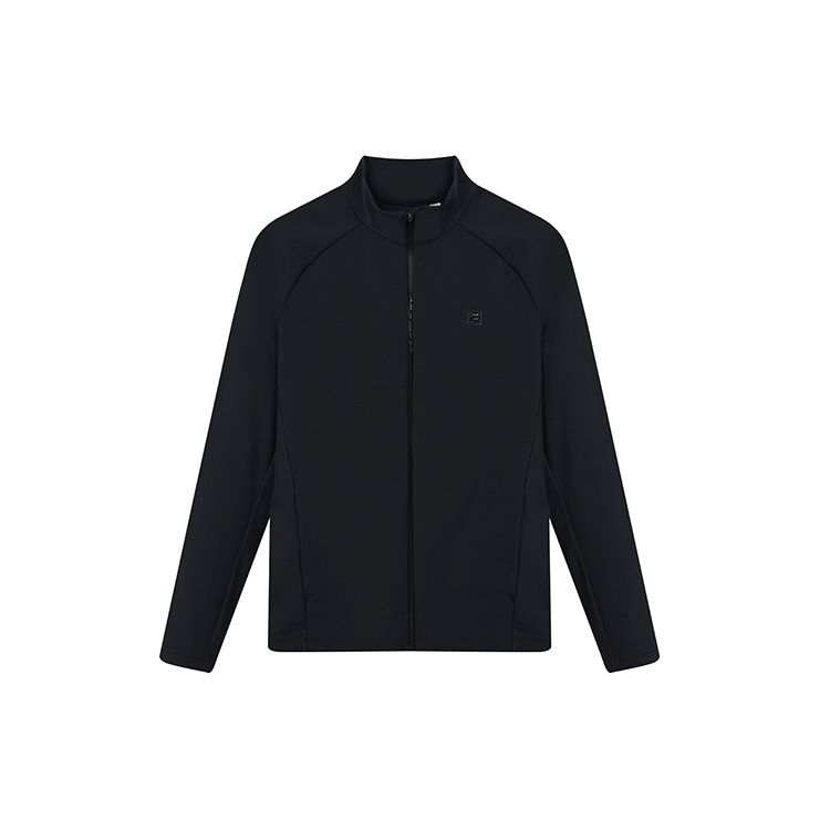 FILA Athletics Sports Leisure Knitted Stand Collar Jacket Men jackets Deep-Black A11M215512FBK L