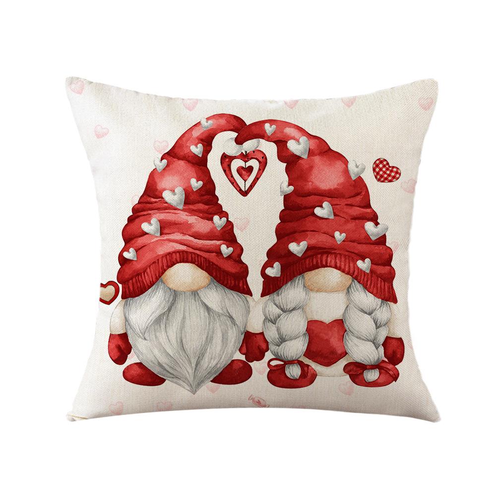 Valentine's Day Pillow Cover New Truck Love Linen Cushion Decorative Sofa Cushion Cover Home