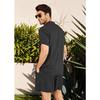 Summer Men's Cotton Linen Shirt Set Men's Casual Outdoor 2-Piece Suit and Home Clothes Pajamas Comfy Breathable Beach Short Sleeve Sets