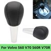 Leder Automatikgetriebe Schalthebelknauf für Volvo S60 V70 S60R V70R Hebelstock Stift Schalthebel Hand Geschwindigkeitsknopf