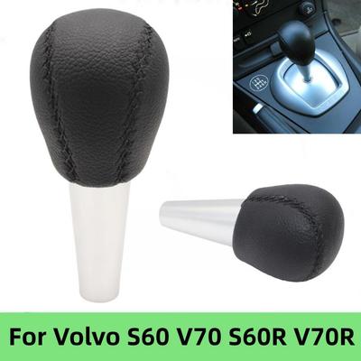 Automatisk Växlingsspaksknopp i Läder för Volvo S60 V70 S60R V70R Spakpinne Växlingsspak Handhastighetsknopp