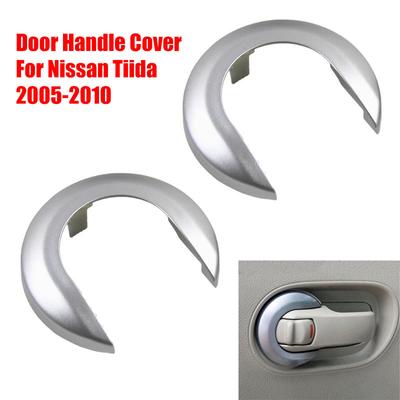 2 pezzi Copertura maniglia interna porta auto argento per Nissan Tiida 2005-2010 1.6 LIVINA NV200 Geniss
