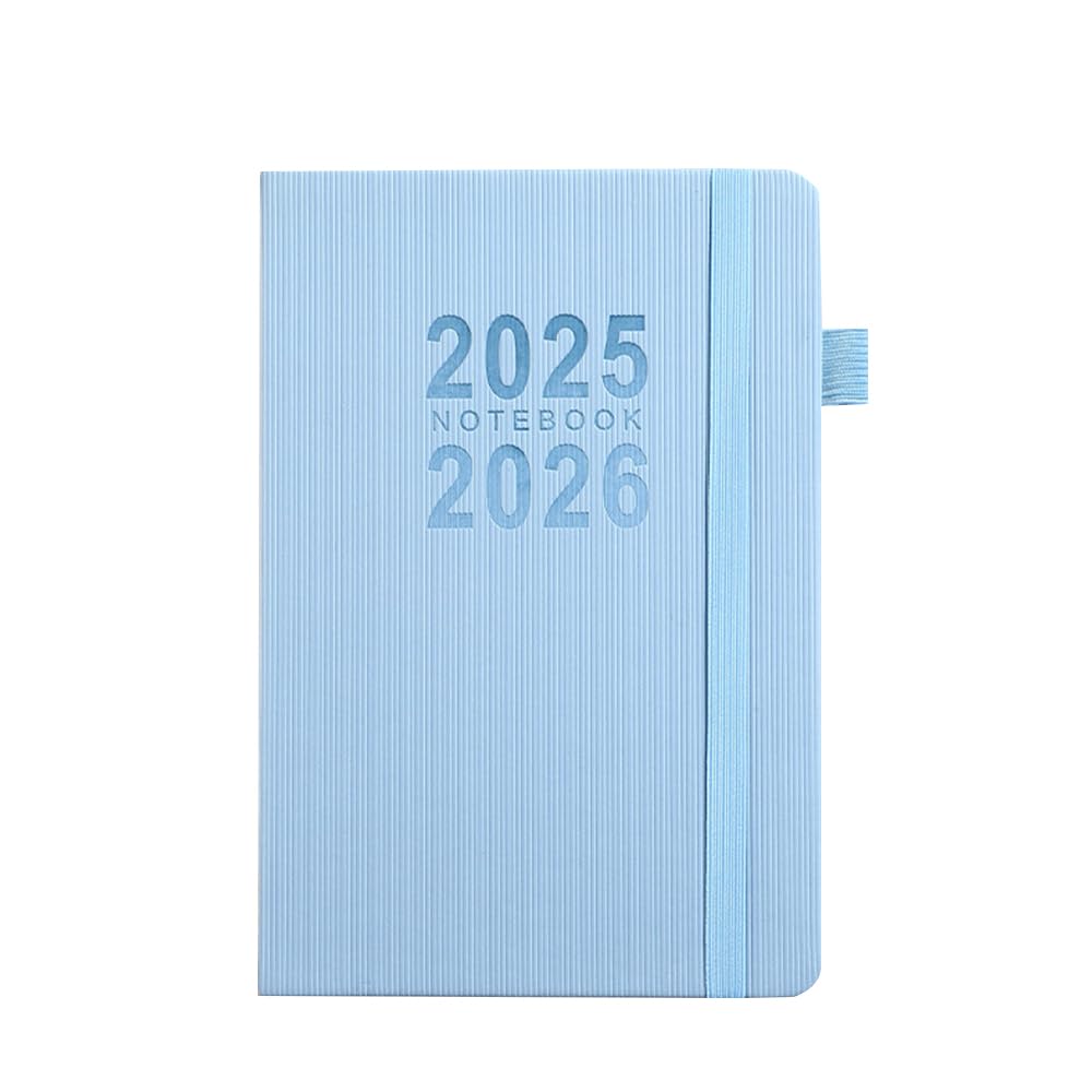 

2025-2026 A5 Schedule Planner System Diary Business Planner Time Management Notebook Business Notebook Work Use with Elastic Band System English небесно-голубой