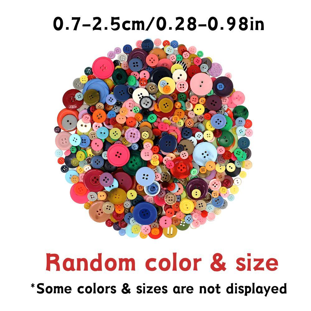 90pcs Resin Mixing Color Button DIY Creative Festival Greeting Card Cloth Bag Decoration Sewing Clothes Material YMY