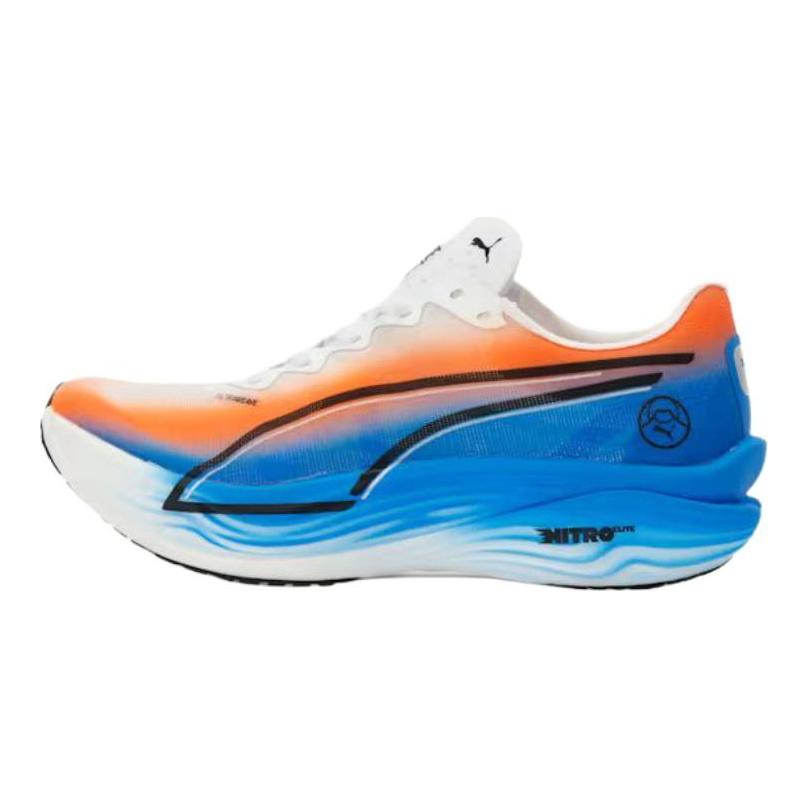 Puma Deviate Nitro Elite 3 Pohodlné Měkké Lehké Běžecké Boty Pánská Teniska Bílá Oranžová Modrá 313420-01