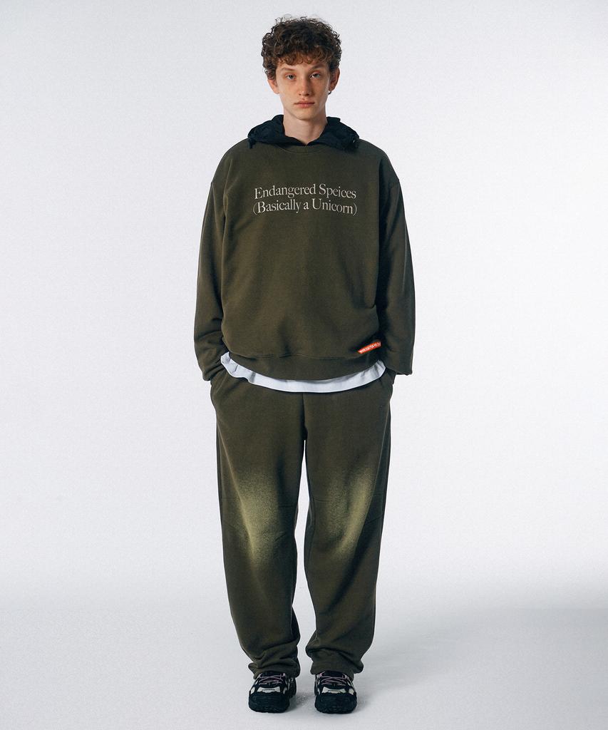 SCULPTOR Species Brushed Sweat Pants Khaki Brown