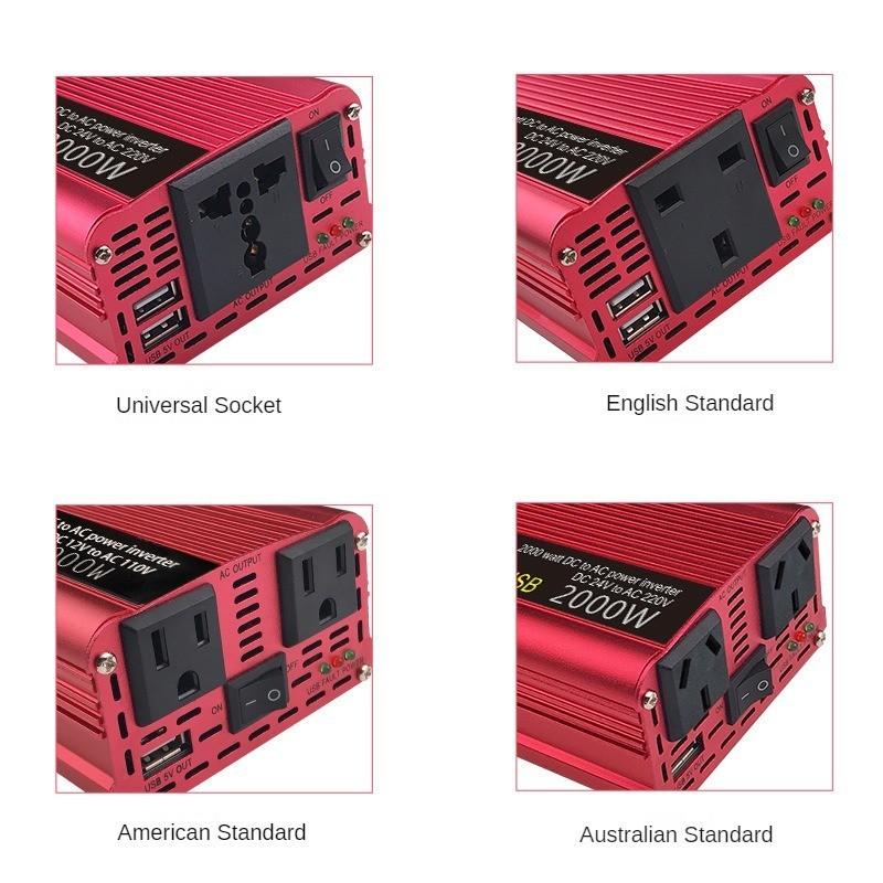 High Power Portable Car Inverter Dual USB Power Converter Household Modified Sine Wave Power Inverter
