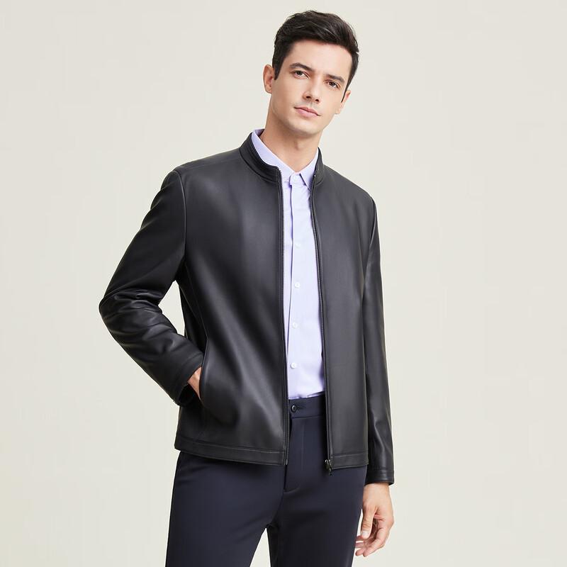 MONTAGUT Men's Lambskin Round-Neck Jacket
